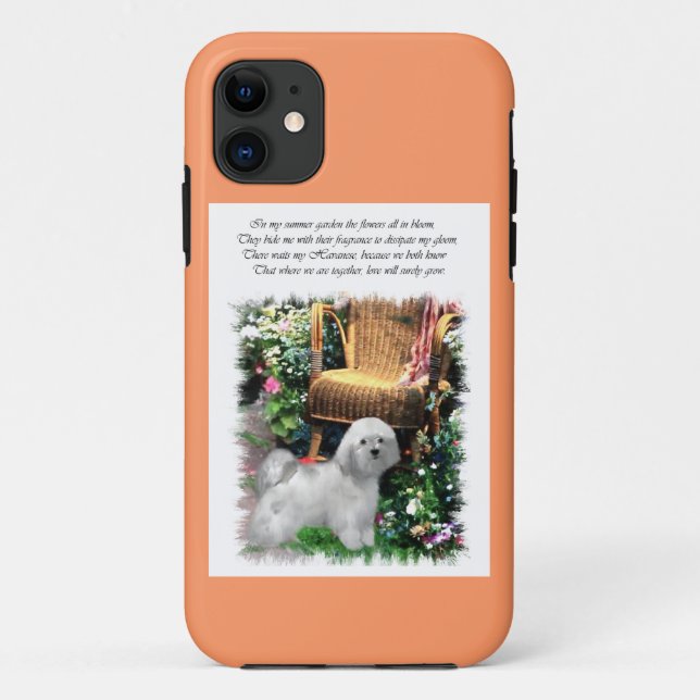 Havanese Summer Garden Case-Mate iPhone Hülle (Rückseite)