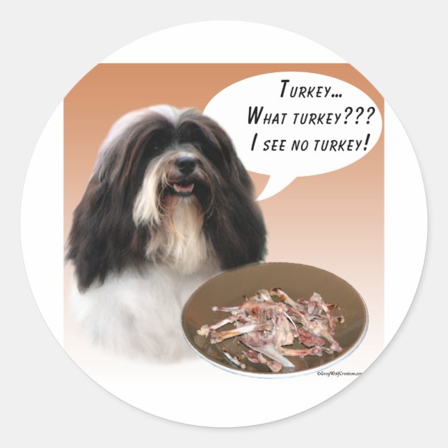 Havanese Türkei Runder Aufkleber (Vorderseite)