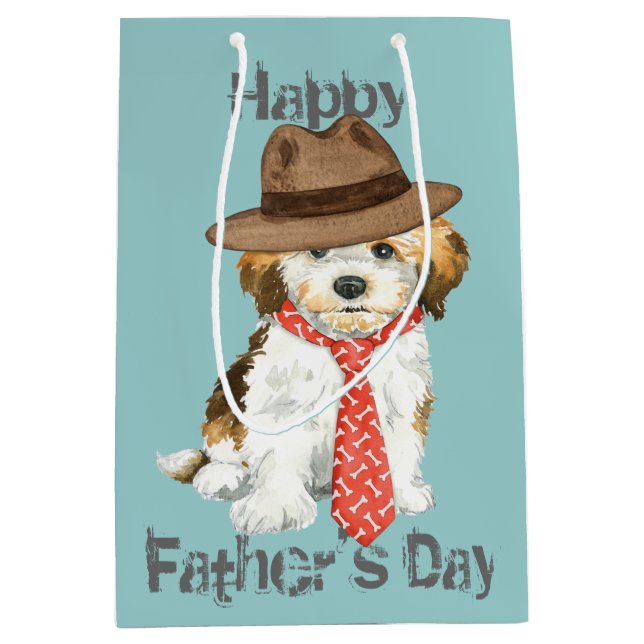 Havanese Vater Mittlere Geschenktüte (Vorderseite)