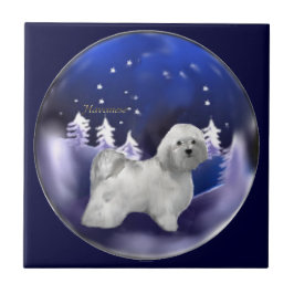 Havanese Weihnachten Fliese