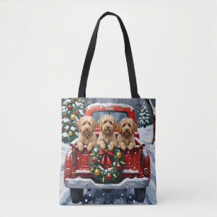 Havanese Weihnachten Rotes Lastwagen Urlaub Tasche
