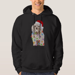 Havanese Weihnachtsbeleuchtung Xmas Hund Lover Wei Hoodie