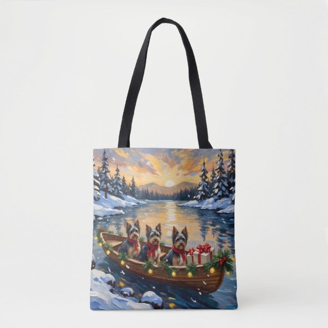 Havanese Weihnachtsboot Urlaub Tasche (Vorderseite)