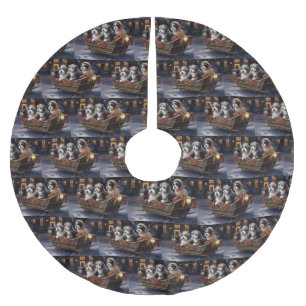 Havanese Weihnachtsfeiertage Polyester Weihnachtsbaumdecke