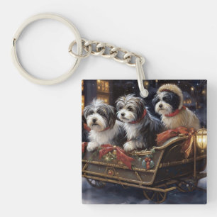 Havanese Weihnachtsfeiertage Schlüsselanhänger