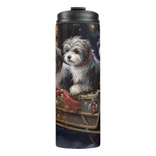 Havanese Weihnachtsfeiertage Thermosbecher