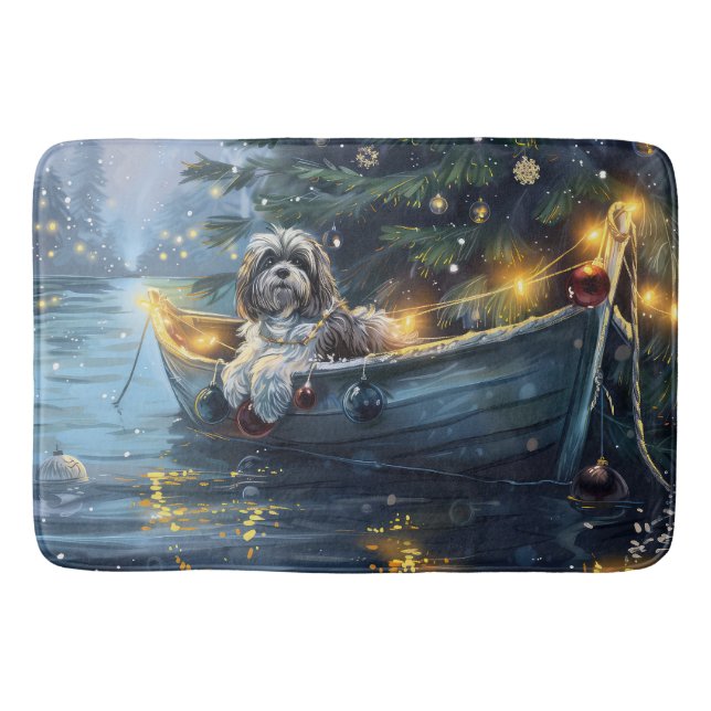 Havanese Weihnachtsfest Reise Badematte (Vorderseite)