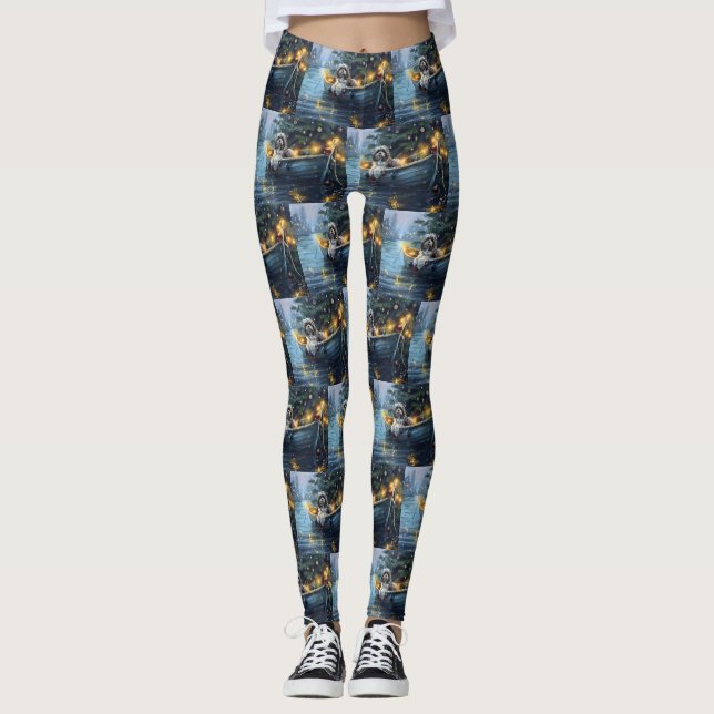 Havanese Weihnachtsfest Reise Leggings (Vorderseite)