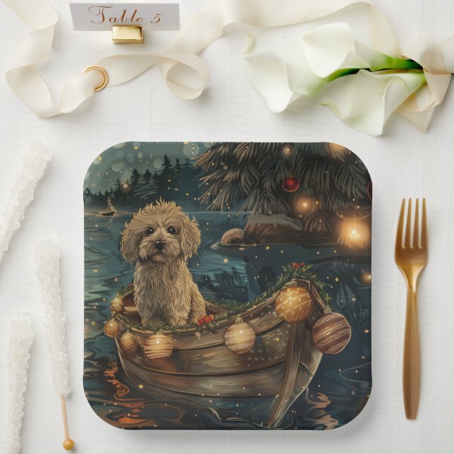 Havanese Weihnachtsfest Reise Pappteller (Hochzeit)