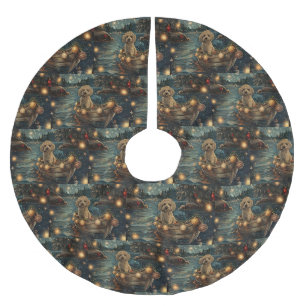 Havanese Weihnachtsfest Reise Polyester Weihnachtsbaumdecke