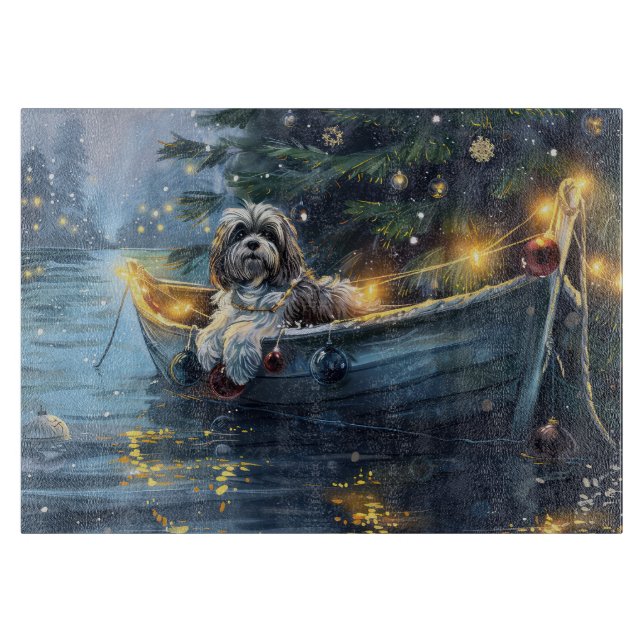 Havanese Weihnachtsfest Reise Schneidebrett (Vorderseite)