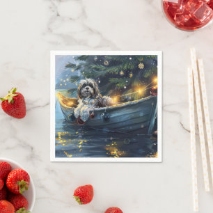 Havanese Weihnachtsfest Reise Serviette