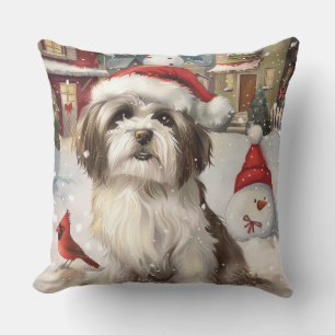 Havanese Winter Wonderland Weihnachtsfreude Kissen