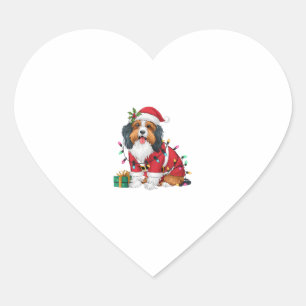 Havanese Xmas Lighting Santa Havanese Dog Christma Herz-Aufkleber