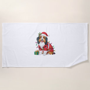 Havanese Xmas Lighting Santa Havanese Dog Christma Strandtuch