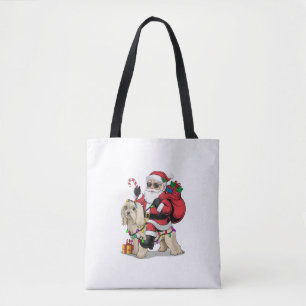 Havanese Xmas Lighting Santa Riding Havanese Hund Tasche