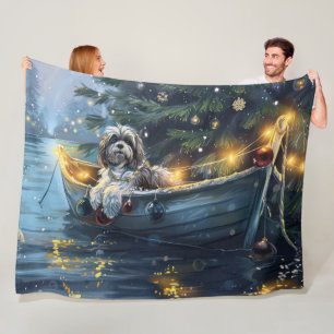 Havaneser Weihnachtsfestreise Fleecedecke