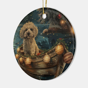 Havaneser Weihnachtsfestreise Keramik Ornament