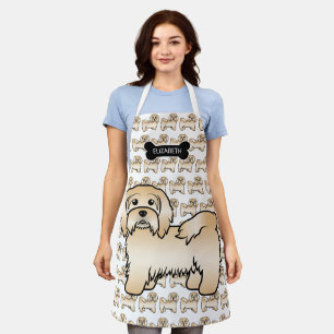 Havaneser-Welpe süße Cartoon-Hund-Illustration & N Schürze
