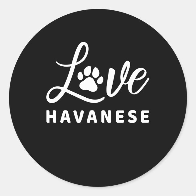 HAVANESISCHE LIEBE-GESCHENKQUOTE FÜR HUNDERBESITZE RUNDER AUFKLEBER (Vorderseite)
