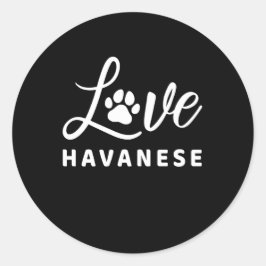 HAVANESISCHE LIEBE-GESCHENKQUOTE FÜR HUNDERBESITZE RUNDER AUFKLEBER