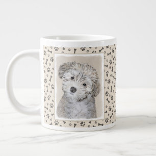 Havanesische Welpenmalerei - Niedliche Original Hu Jumbo-Tasse