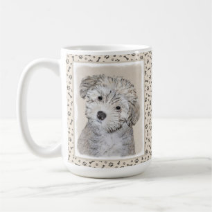 Havanesische Welpenmalerei - Niedliche Original Hu Kaffeetasse