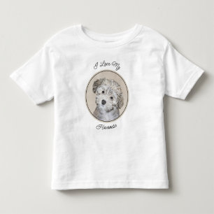 Havanesische Welpenmalerei - Niedliche Original Hu Kleinkind T-shirt