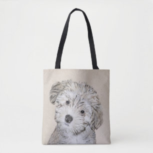 Havanesische Welpenmalerei - Niedliche Original Hu Tasche