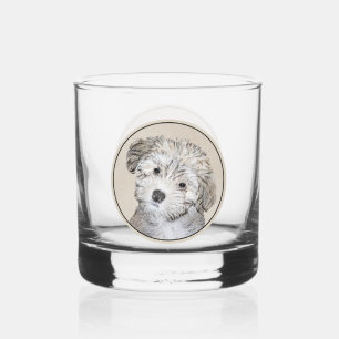 Havanesische Welpenmalerei - Niedliche Original Hu Whiskyglas