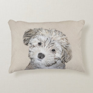 Havanische Welpenmalerei - Niedliche Original Hund Zierkissen