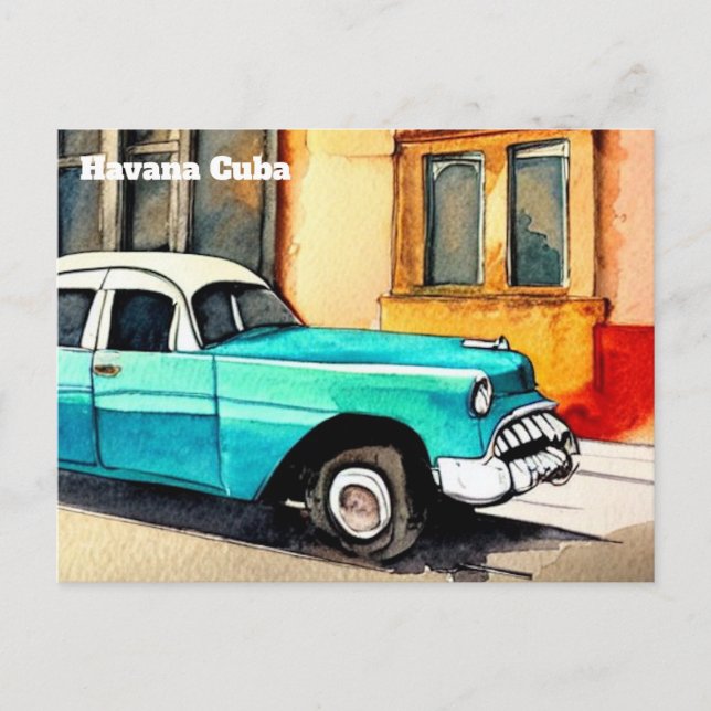 Havanna Cuba Postcard Altes Auto Postkarte (Vorderseite)