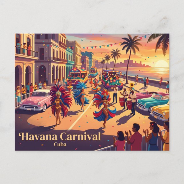 Havanna Karneval Kuba Postkarte (Vorderseite)
