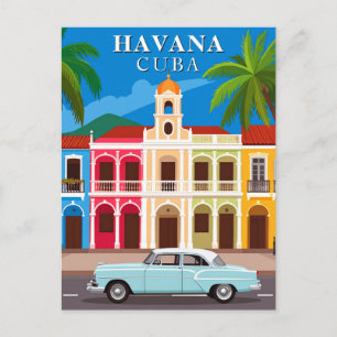 Havanna Kuba Reise Oldtimer und Architektur Postkarte