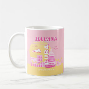 Havanna Kuba Rosa Preppy Kunst Kaffeetasse