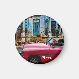 Havanna Kuba Rotes Oldtimer Auto Magnet