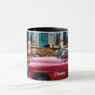 Havanna Kuba Rotes Oldtimer-Auto Tasse