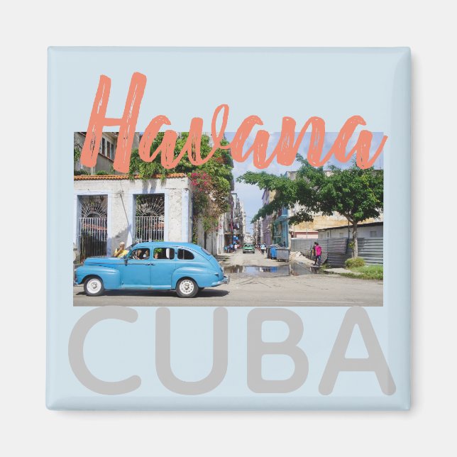 Havanna Kuba Taxi auf der Straße Magnet (Vorne)