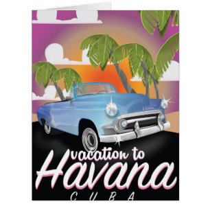 Havanna, Kuba Vintage-Auto-Urlaubsposter