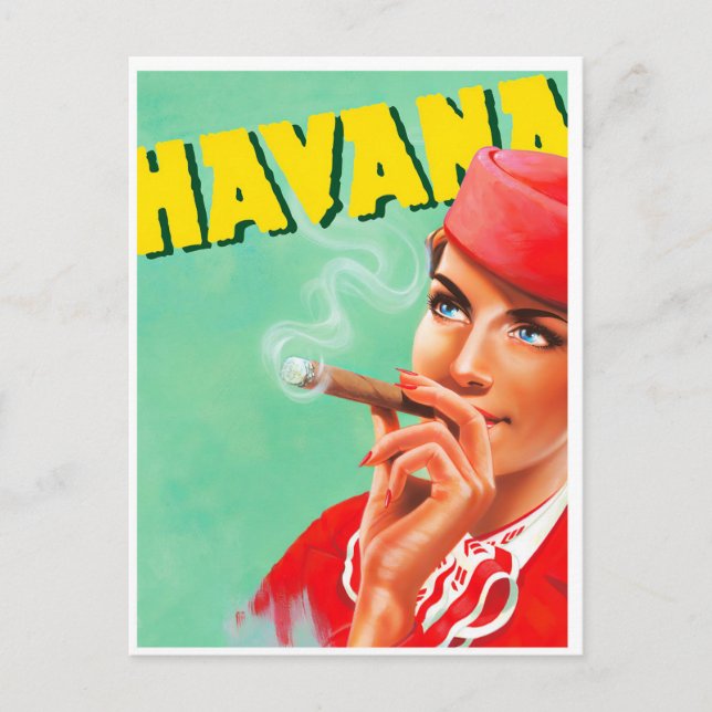 Havanna Kuba Vintage Reise Postkarte (Vorderseite)