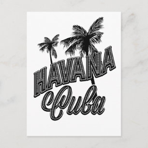 Havanna Kuba Vintage-Schriftart-Kunst. Postkarte
