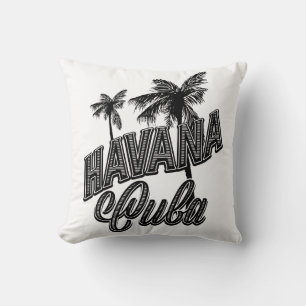 Havanna Kuba Vintage Schriftkunst. Kissen