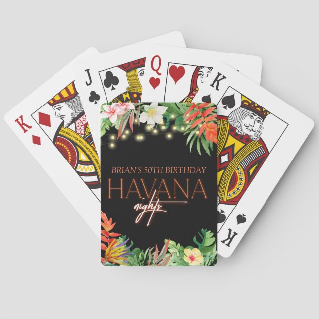 Havanna Nights, Havanna Nights Party, Tropical Spielkarten (Rückseite)