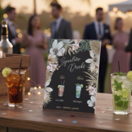 Havanna Nights Kubanische Unterschrift Drinks Sockelschild