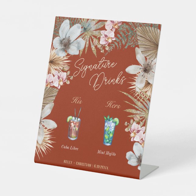 Havanna Nights Tropical Cuban Signature Drinks Sockelschild (Vorderseite)