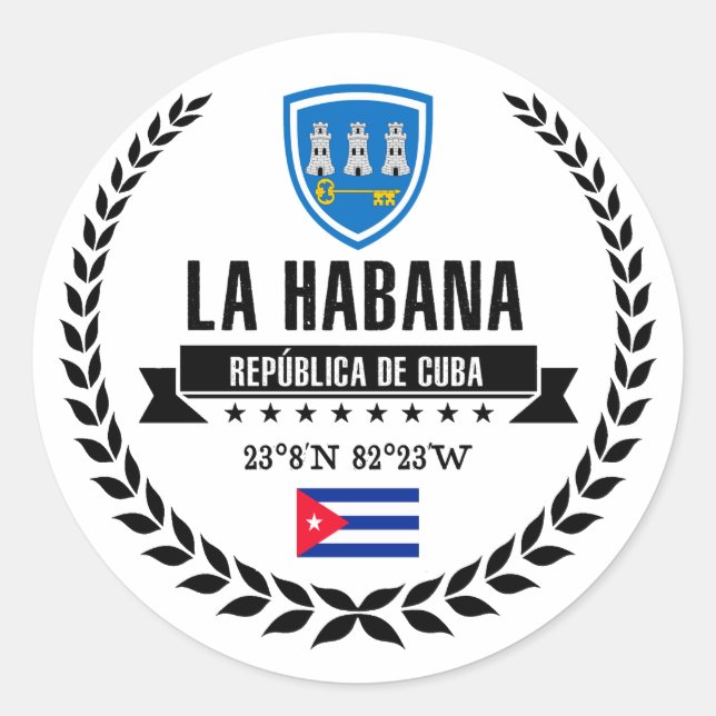 Havanna Runder Aufkleber (Vorderseite)