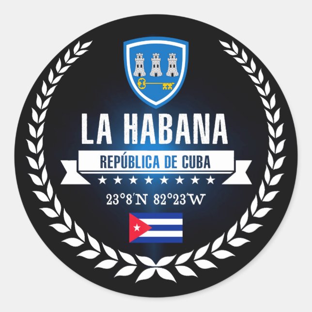 Havanna Runder Aufkleber (Vorderseite)