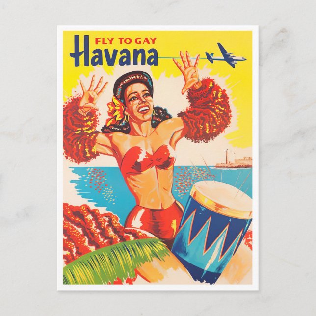 Havanna Vintage Reise Postkarte (Vorderseite)