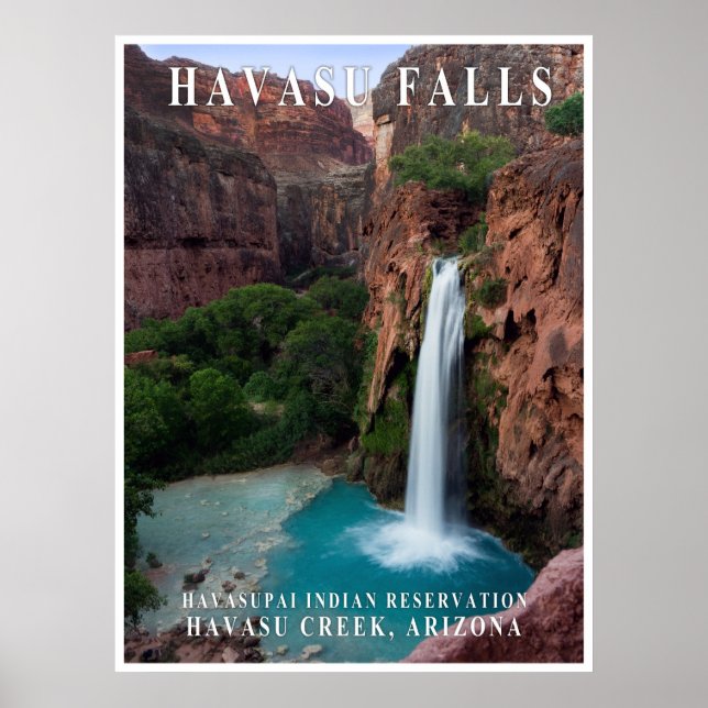 Havasu Falls Arizona Travel Poster (Vorne)