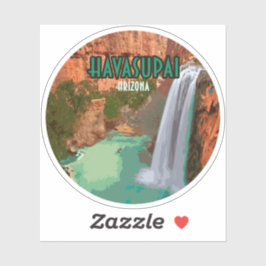 Havasupai Indian Reservation Arizona Mooney Falls Aufkleber